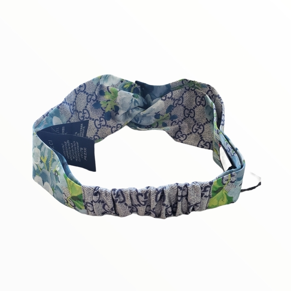 GUCCI SILK MONOGRAM BLOOMS PRINT HEADBAND - Picture 3 of 9